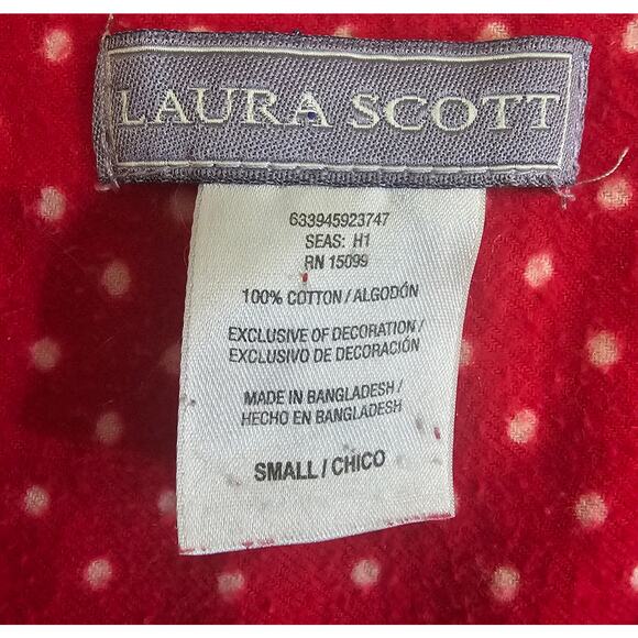 Laura Scott Fleece Flannel Nightgown Scottie Dogs Small Traditional Winter Cozy - Picture 2 of 6